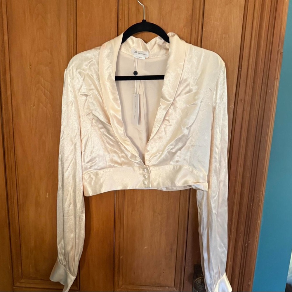 Lovers + Friends Rochelle Blouse in Chardonnay